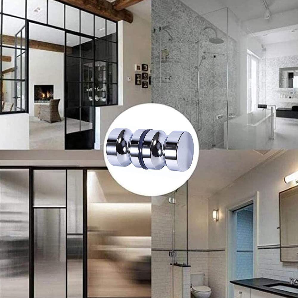 Double Side Stainless Steel Door Knob Puller Back-to-Back Shower Glass Door Knob  Home
