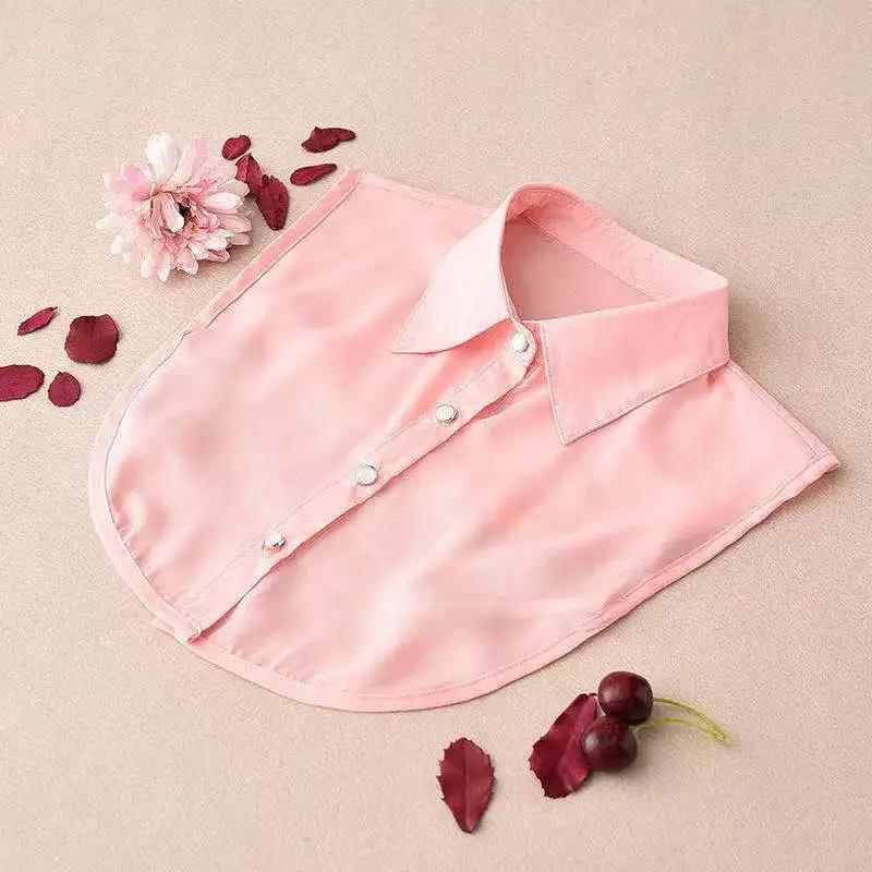 Fake Collar For Shirt Detachable Collars Solid Shirt Lapel Blouse Top Men Women Black White Girls Top Clothes QH132