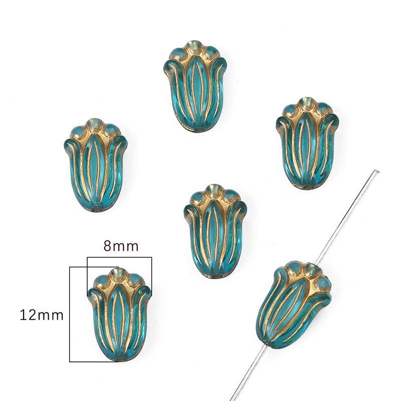 Handmade Retro Baroque Star, Moon & Flower Beads for DIY Earrings, Bracelets & Hair Accessories