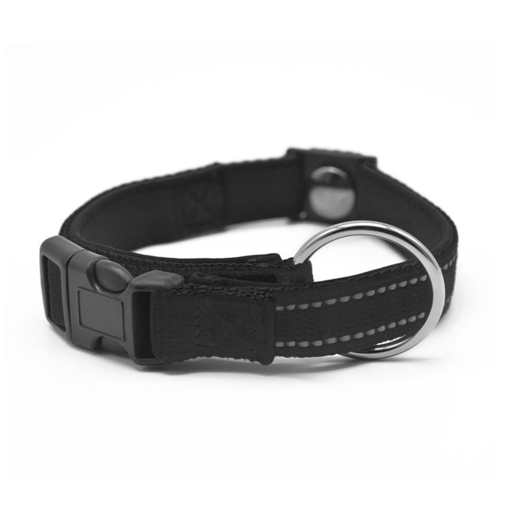 Reflective Dog Collar W/Buckle Soft Padded Nylon Pet Collars Adjustable Safety Nylon Collar for Small and Medium-Sized Dog