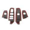 Carbon Fiber Style Door Window Lift Switch Panel Cover Trim For Subaru Crosstrek