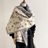 Double-sided Classic Imitation Cashmere Scarf Women's Floral Color Matching Thickened Long Scarf Autumn and Winter Jacquard Shawl