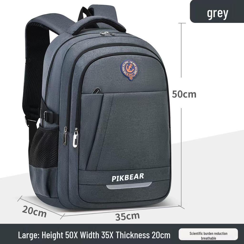 Large Capacity School Backpack for Students: Computer Compartment, Burden Reduction Design, Suitable for Boys In Elementary To High School.