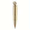 1PC Creative Brass Bullet Shape Portable Mini Rotatory Ballpoint Pen Signature Pen Multi-functional Car KeyChain Pendant