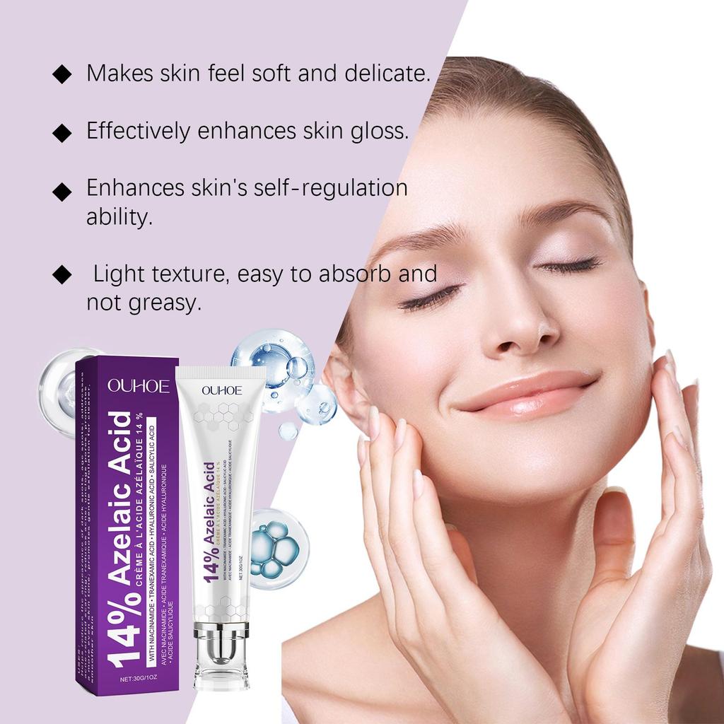 OUHOE Soothing Moisturizing Cream, Gentle and Hydrating, Evens Skin Tone, Reduces Dark Spots and Acne, Suitable for the Face, 30g