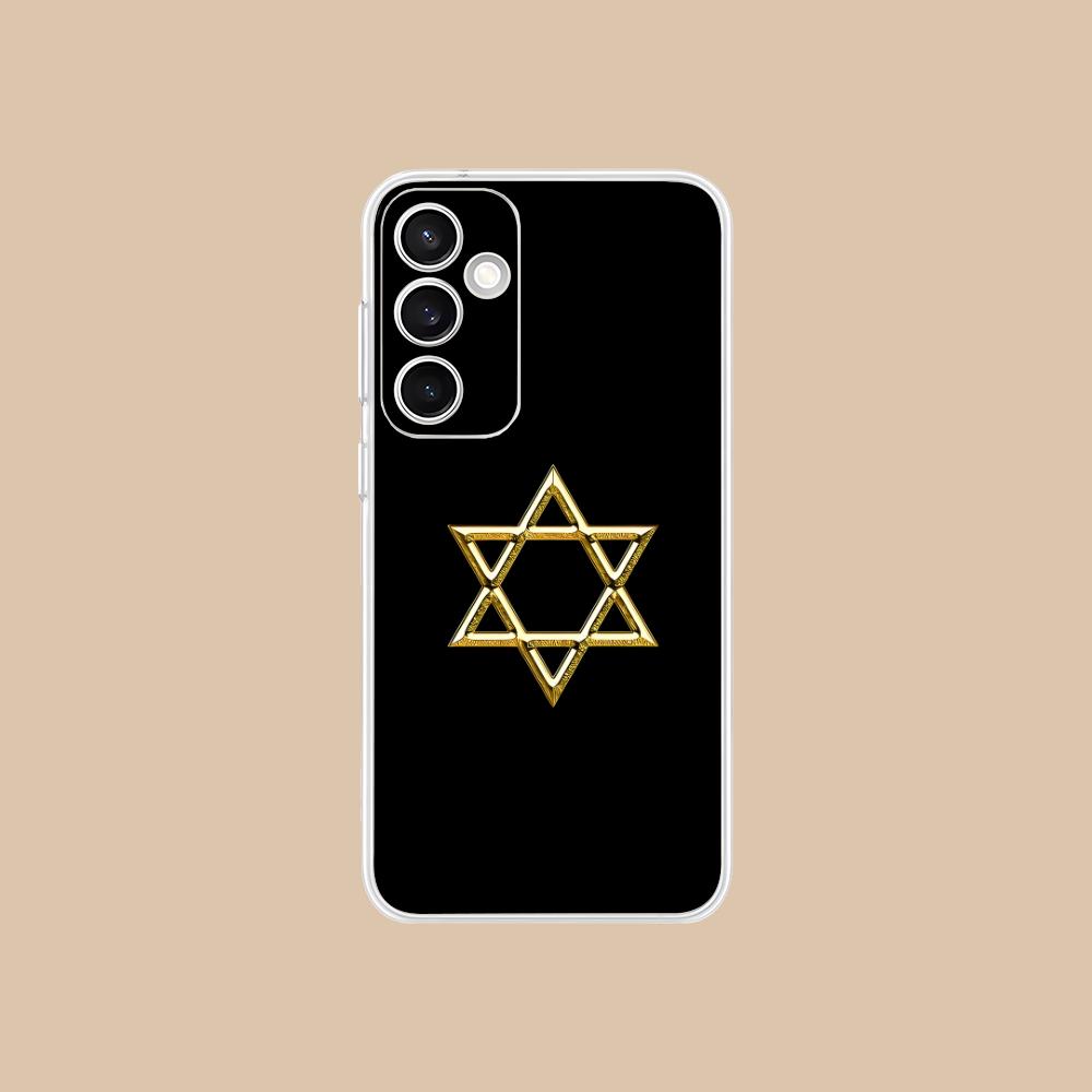 

Jewish David Star Mobile Cell Phone Case for Samsung Galaxy S25 S24 S23 S22 S21Plus FE Ultra Clear Colorful Cover Cover Pretty Galaxy S25