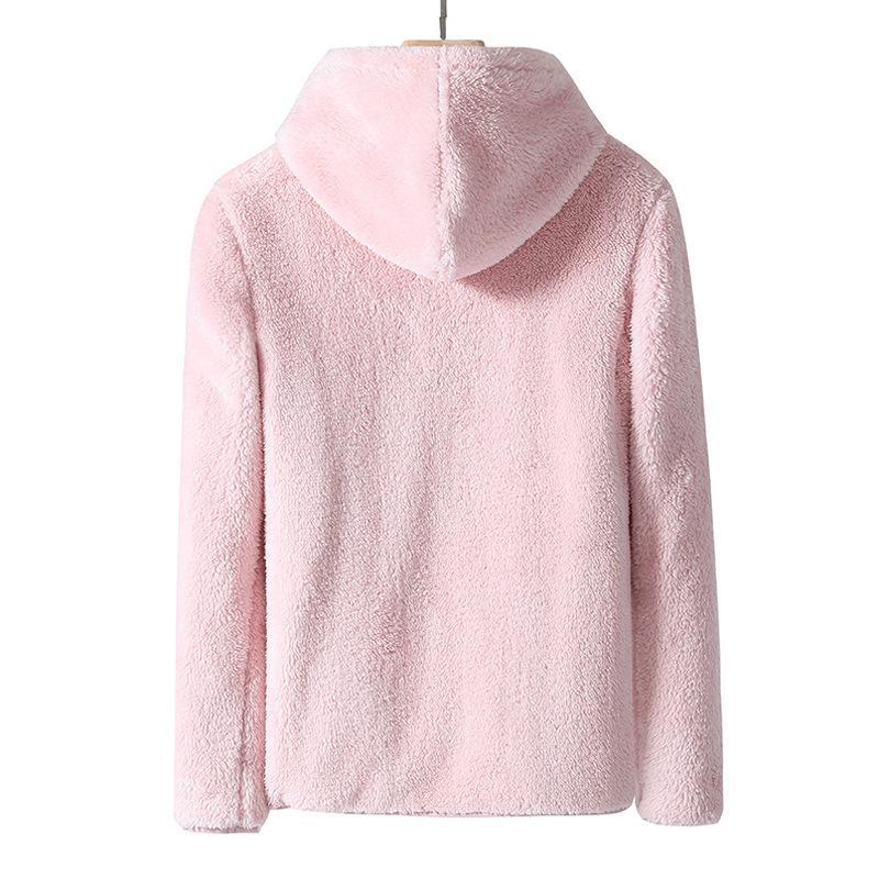 Couple's Hoodie Pajama Jacket - Men's & Women's Fleece Outerwear for Autumn/Winter