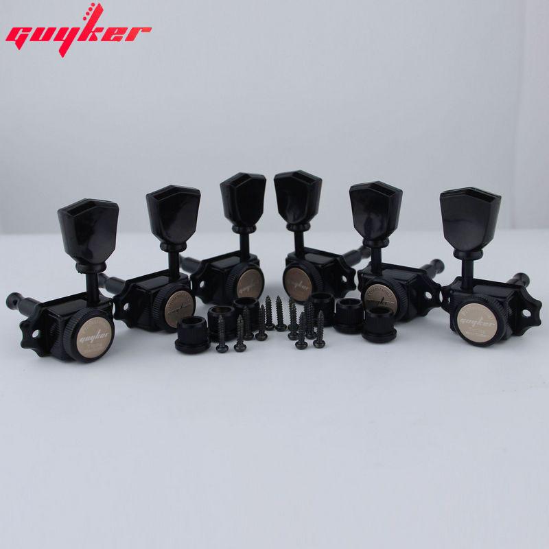 1 Set Guyker Black Locking String Vintage Deluxe Electric Guitar Machine Heads Tuners