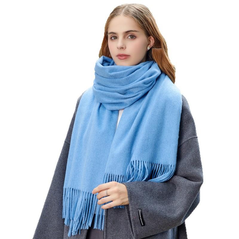 Scarf Shawl Premium Versatile Solid Color Scarf Women's Winter New Men's Cashmere Scarf