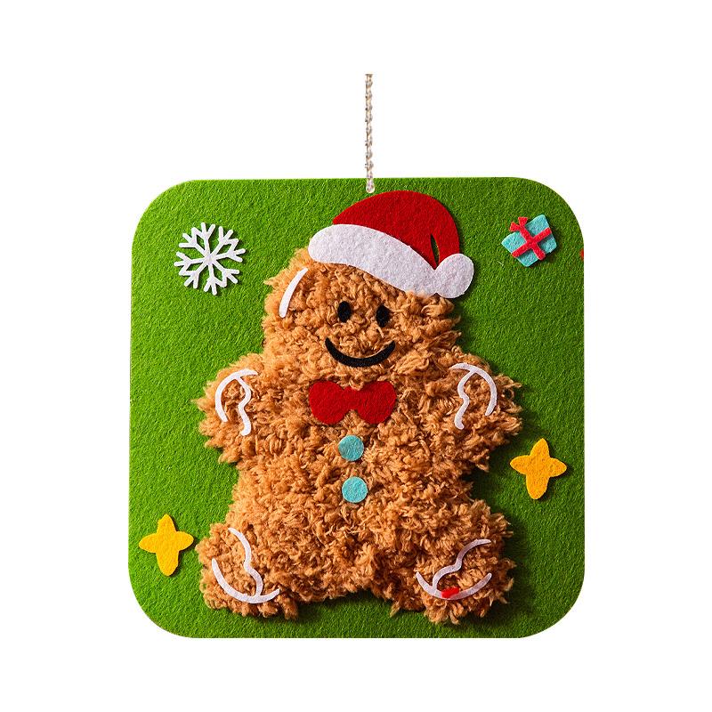 Christmas Felt Sewing Kit for Kids Educational DIY Craft Set Nonwoven Fabric Lacing Activity Holiday Themed Ornament Making Preschool Learning Toy