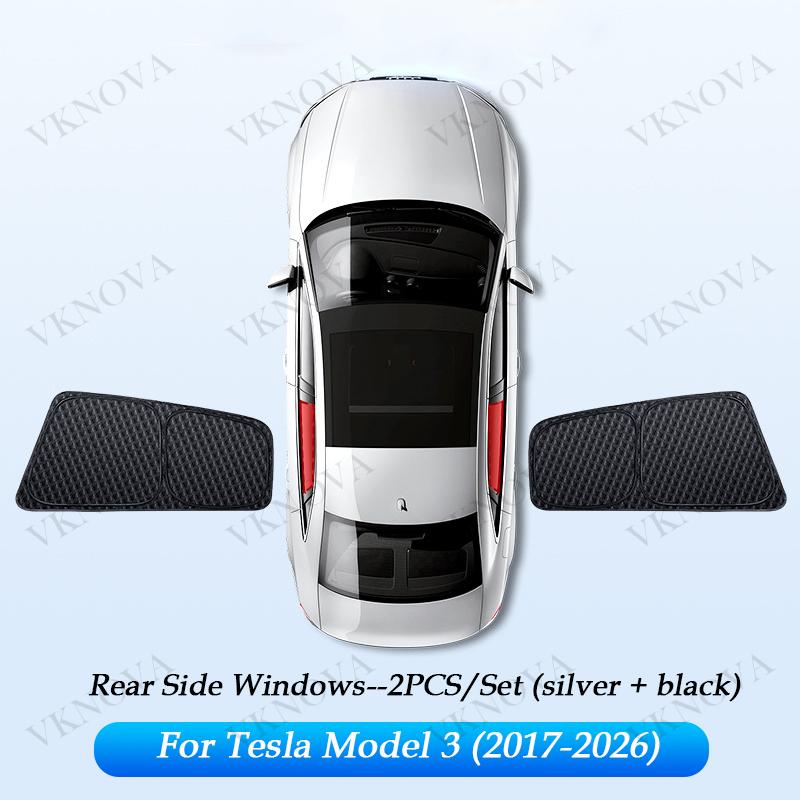 For Tesla Model YL 3 Y Juniper Highland 2025-2017 Upgraded Sunshade Side Window Shade Cover Windshield Sun Visor Privacy CampingWindshield Sunshades