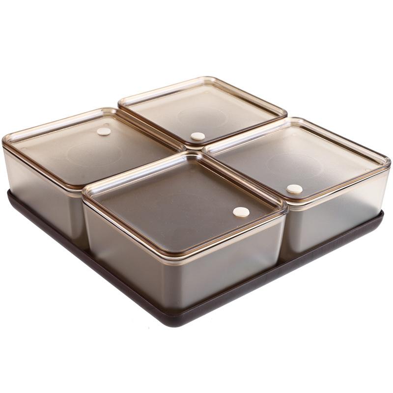 Vintage Quadratische Süßigkeitenbox Neueste Hochwertige Nuss-Snack-Trockenfrucht-Box Versiegelte Trennwand mit Deckel Wohnzimmer Nuss-Schale
