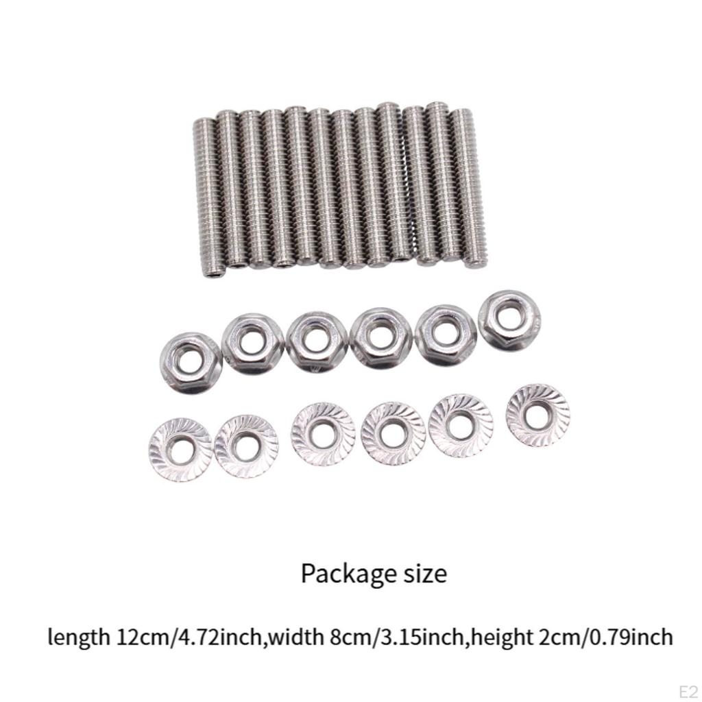 12Pcs Valve Cover Stud Kit Bolts Steel Aluminum for 260 289 302 351
