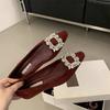 New Women's Casual Heels Square Toe Sexy Pump Chunky Sandals Basketball Platform Burgundy Straps Latest Retro Dress Work Shoes