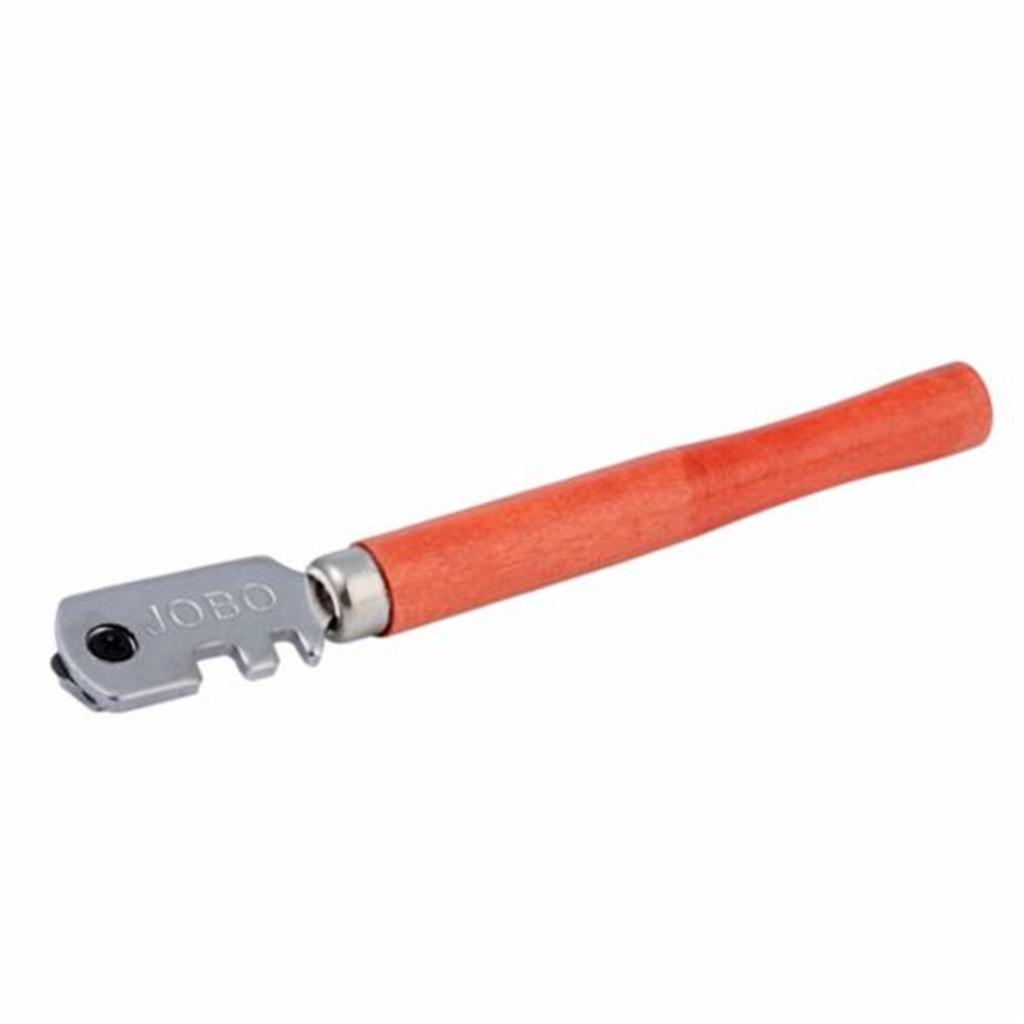 Multifunctional Portable Six-wheel Glass Cutter Round Handle High-strength Roller Mahogany Round Flat Cutting Tool Glass Knife