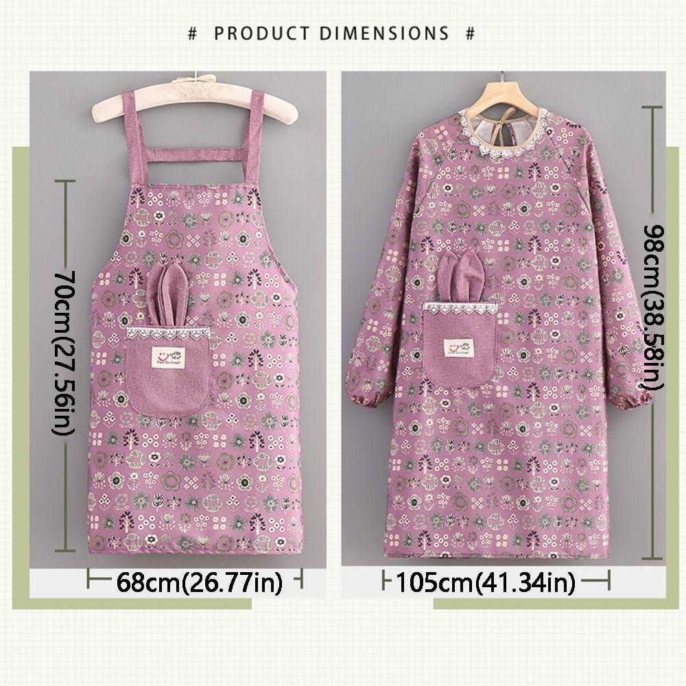 2Pcs Breathable Kitchen Cooking Apron Canvas Cleaning Apron Suspender Work Dress  BBQ