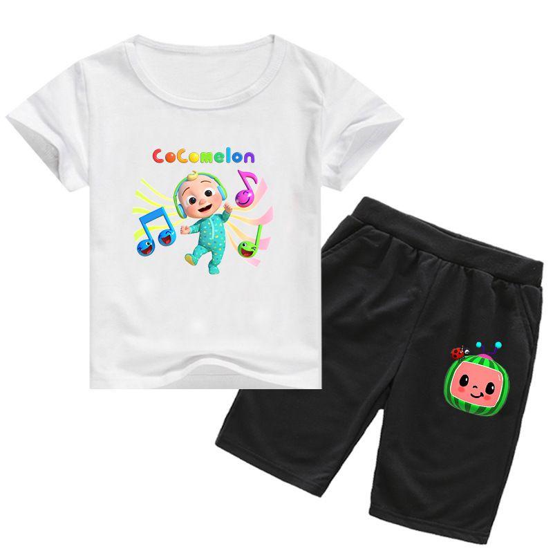 

Sleeve Kids Short Tshirt Shorts Boys Girls 2pcs Tops Pants Casual Set 110cm