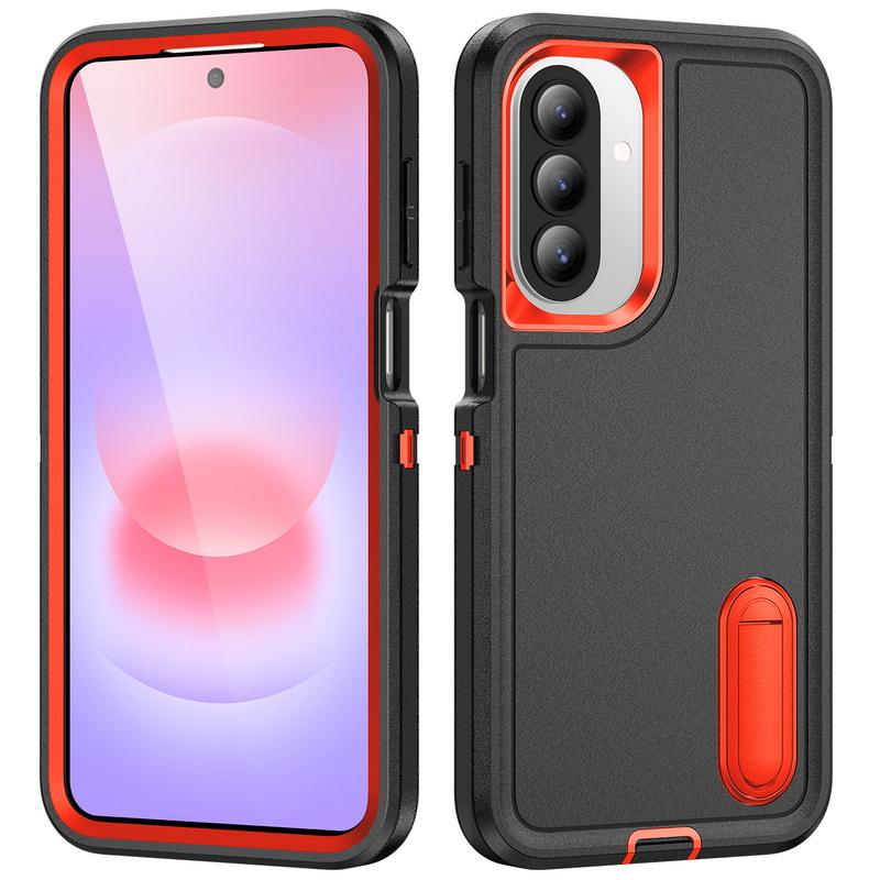 S26 Ultra Case Shockproof Bumper Hybrid 3in1 Candy Color Phone Stand Cover Samsung S25 Ultra S24 Plus S23 FE A15 A16 A36 A56 A17 A27 A37 A57 5G
