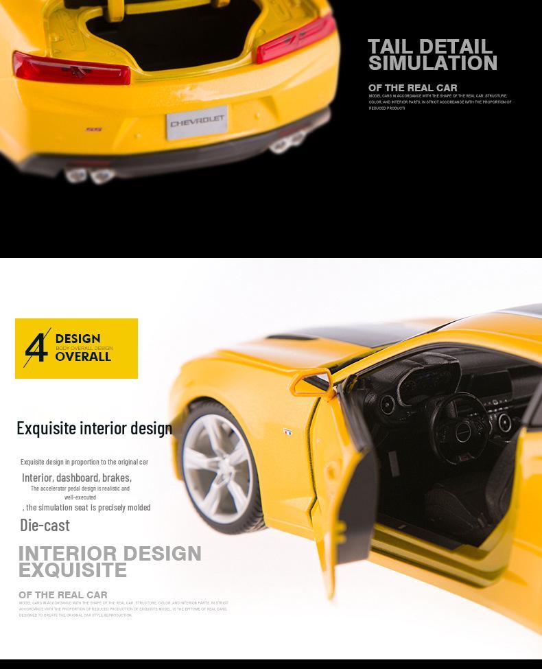 Maisto 1:18 2016 Chevrolet Camaro Bumblebee Alloy Model Car