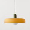 Danish Mid-Century Cream Green Retro Glass Chandelier for Restaurants & Bars