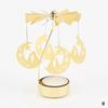 Carousel Candle Holder Gold Metal Candlesticks Room Decor Cake Rotating Candle Stand Home Decoration For Valentine's Christmas
