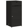 VidaXL Garden Storage Cabinet Black 55x55x111 Cm Woven Resin 365559
