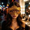 Comfortable Fit Face Mask Rhinestone Masquerade Mask, Adjustable Eye for Halloween Party Ball Gala Women Cosplay, Sparkling Hollow Costume Dance Photo