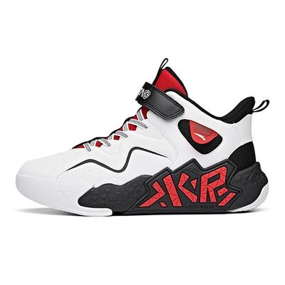Jeugd Cement Nemesis Schokabsorberend Antislip Slijtvast Ademend Halve Hoge Basketbalschoenen Kinder sneakers Wit Zwart Rood A312131153A-1