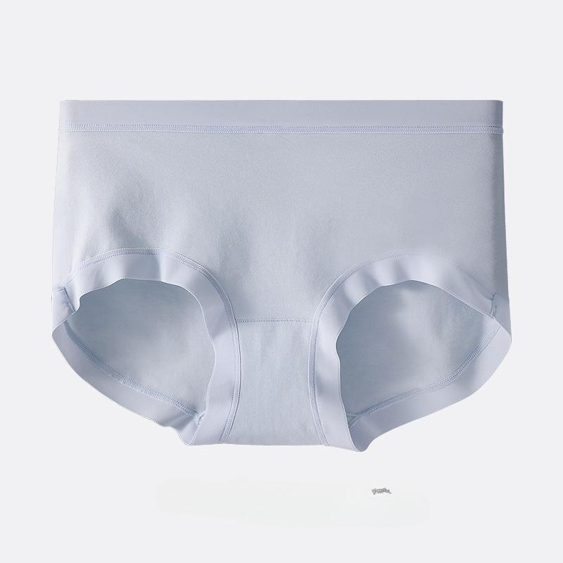 Fashion Summer Simple Mid Waist Underwear Comfortable Breathable Soft Skin Friendly Women's Pure Cotton Triangle Panties