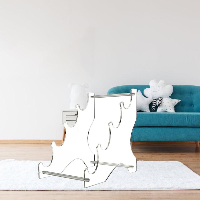 Multiple Layer Swords Display Rack Portable Acrylic Swords Rack 4 Layer Display Stand for Lightsabers Aficionados