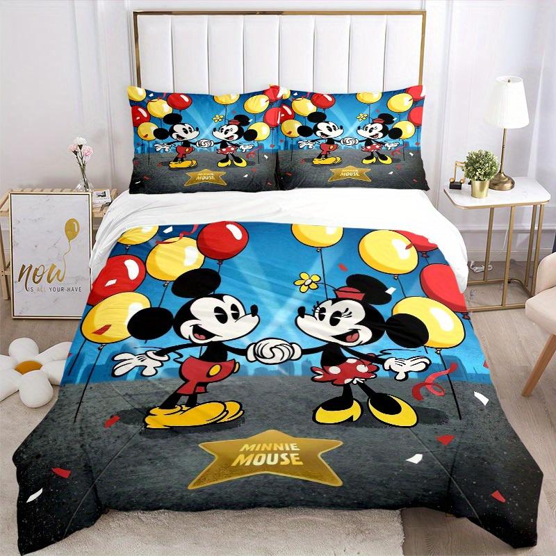 3pcs set Mickey Mouse, Minnie Mouse, balloons Bedding Set with Duvet Cover+Pillowcases, All-Season Polyester, Zipper Closure53