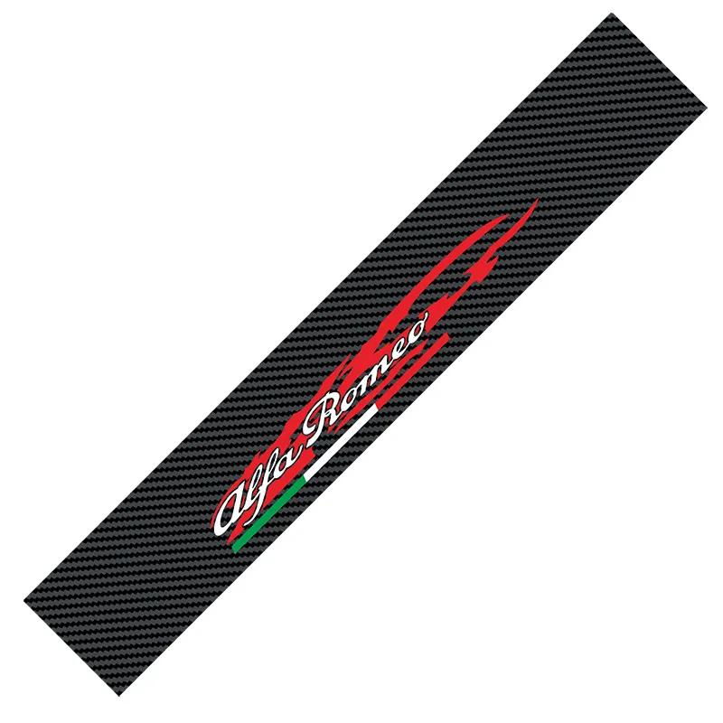ZOPJT1 Carbon Fibre Color Car Windshield Sticker Decal for Alfa Romeo Logo Stelvio Brera Giulia 166 156 159 147 155 Mito GT Giulietta