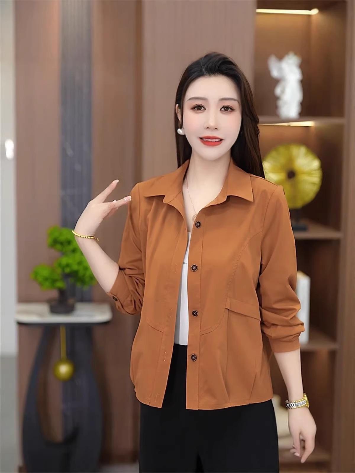 

Spring 2026 Chic Lapel Versatile Solid Color Short Jacket Coat - Fashionable Internet Celebrity Hot Seller 2XL 110-125 lbs