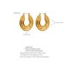 Yhpup 42mm Statement Stainless Steel Round Gold Color Hoop Earrings Charm Big Metal Anti Allergic Fashion Jewelry Waterproof
