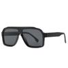 Retro Big Frame Women Square Sunglasses Brand Black Round Gradient Cool Men Sunglasses One Piece Designer Pilot Sun Glasses