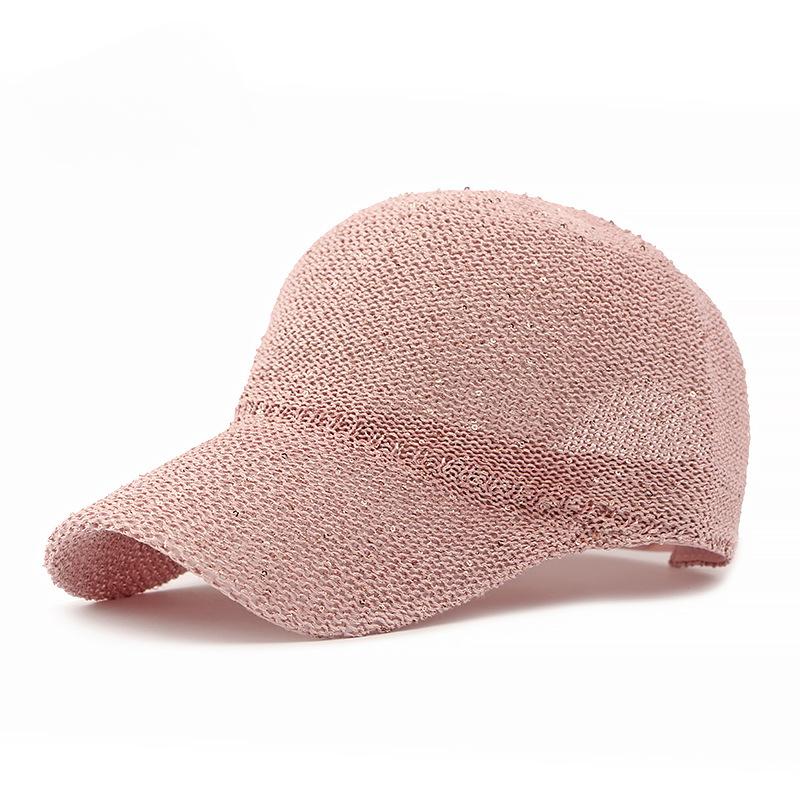 Fashion Sequined Mesh Cap Summer Breathable Hard Mesh Baseball Cap Women's Outdoor Sunscreen Visor