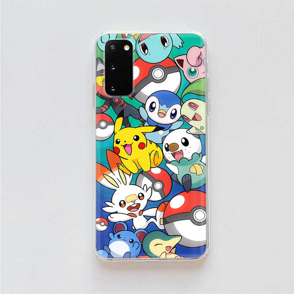 AP7 Pokemon Clear Case for Samsung A04 A14 A23 A34 A54 M23 M33 M52 M53 Realme 10 9 C30S C35 C55 VIVO Y02 Y21 Y33S Y51 X80 V25 Cover