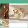 Retro Heartshaped Earrings For Women Elegant Geometric Design Copper