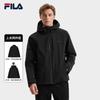 Fila WHITE Jackets Men's Jet Black Hooded Non Detachable Moderate F11M543704FBK