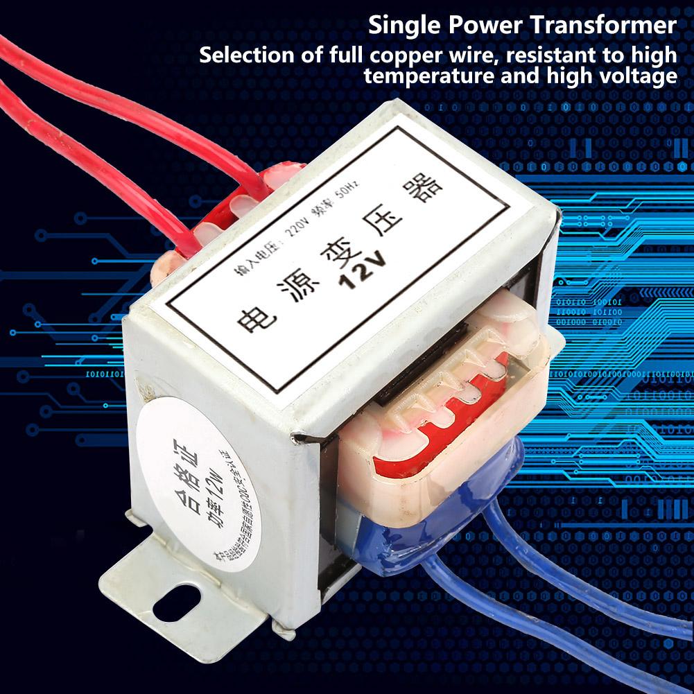 AC 12V Output Voltage 12W Input 220V 50Hz Single Power Transformer