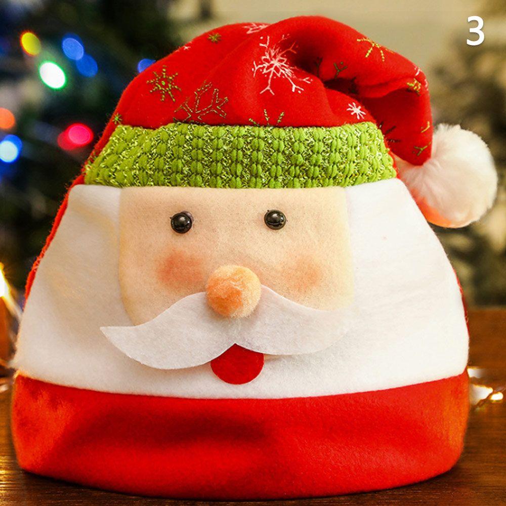 Christmas Gift Classic Cartoon Festival Supplies Plush Santa Claus Cap Christmas Hat