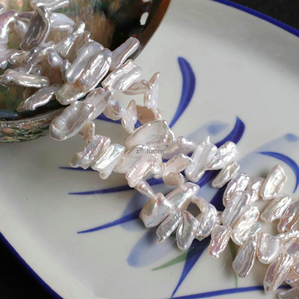 Baroque Freshwater Pearl Irregular Pipa Bead for DIY Jewelry and Hairpin Accessories