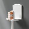 2PCS Toothbrush Holder Wall Mount Suspended Design Stand Self Adhesive No Drilling Toothbrush Organizer for Bathroom