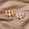 Retro Alloy Geometric Brooch Psychology Pin Elegant Fashion Accessory For Trendy Men Women And