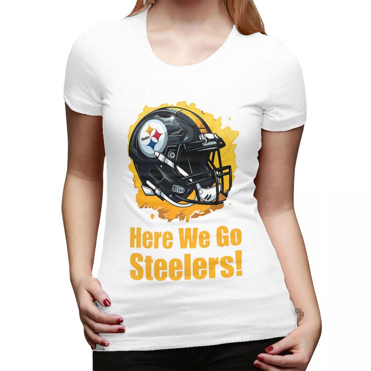 

Steeler Logo TShirt for Women ONeck Streetwear T Shirts Womens Tees Short Summer Clothes Tops S