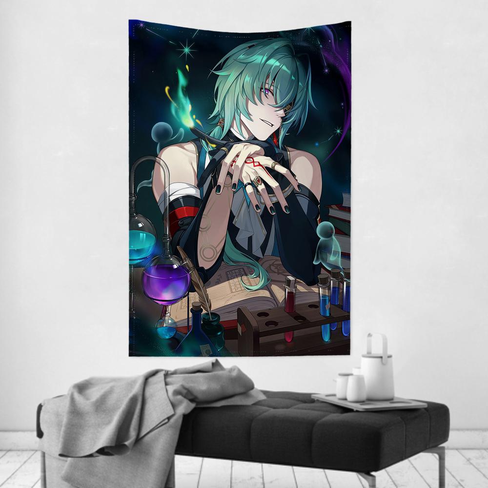 Anaxa Animated Game Honkai Star Rail Tapestry Room Decor Wall Cloth Party Hanging Background Room Decor Baby Room