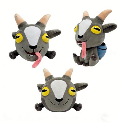 Spiel Goat Simulator Plüschtier Stofftier Graue Ziegenpuppe Zubehör Weiche Niedliche Lustige Figur Heimdeko Plüschkissen Spielzeug Geschenke