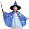 Gilding Witch Cloak Cape with Hat Star Halloween Costumes Cute Kids Halloween Cloak Sets  Party