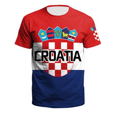 Croatian Flag Football Print 3D Summer Men Women Sports Fashion Quick Drying Casual Children Round Neck Short Sleeve T-shirt Top