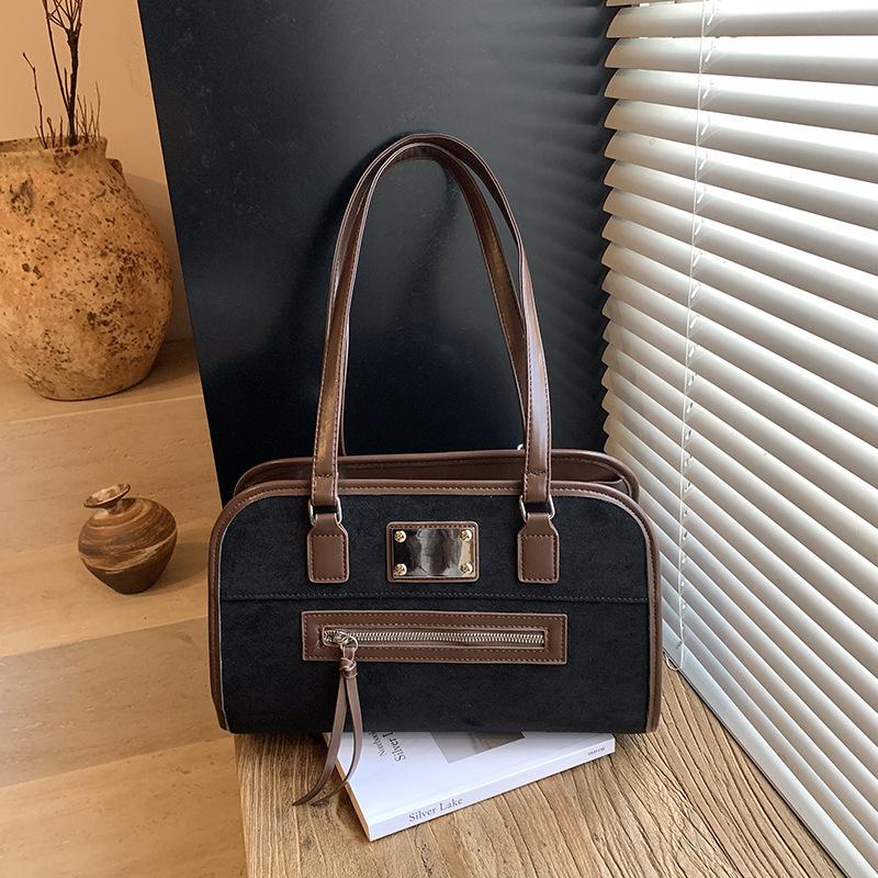 

Fashion commuter bag women s new autumn versatile shoulder underarm bag casual large-capacity portable tote bag чёрный